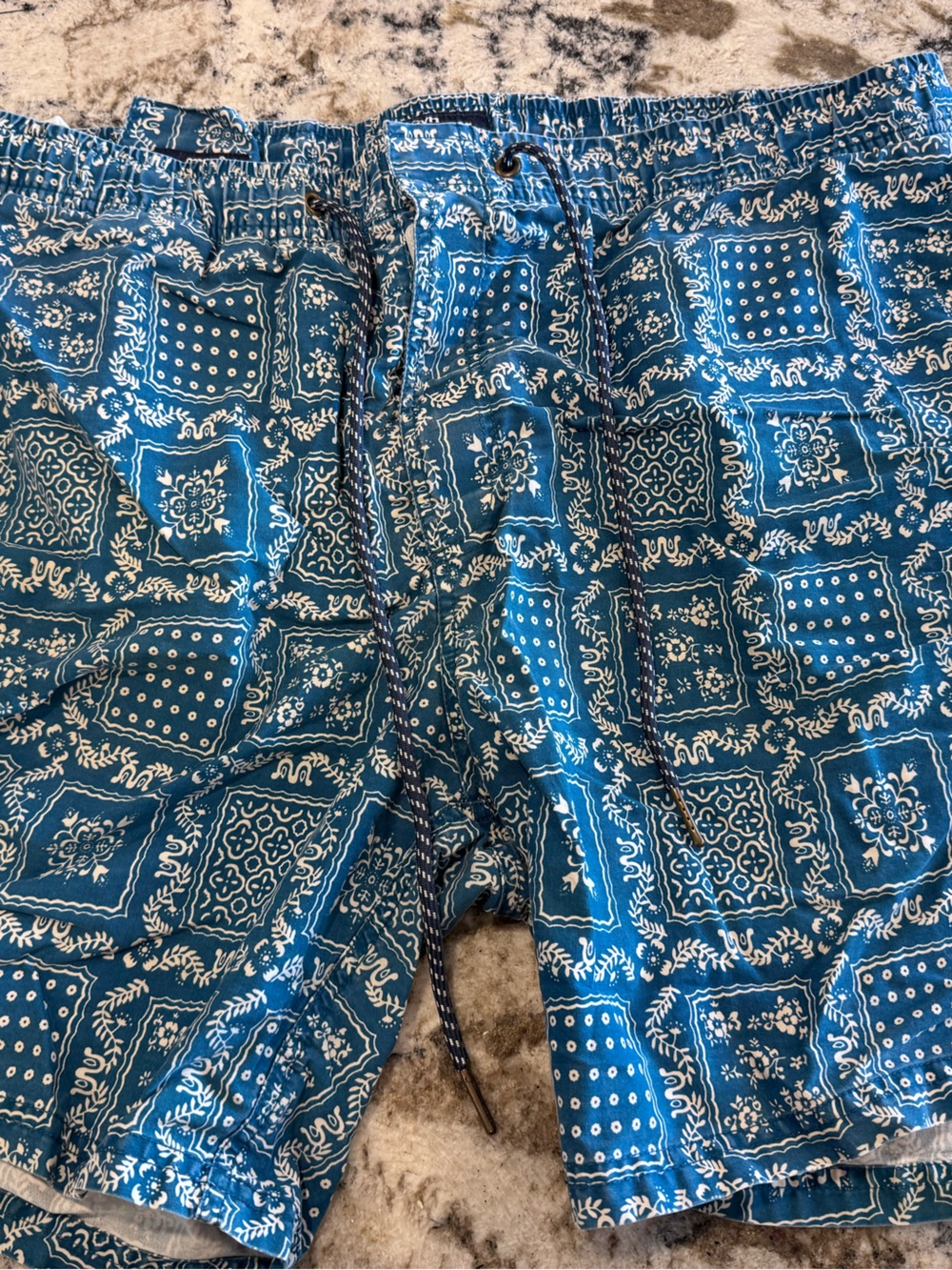 reyn spooner Teal Bandana Patch Shirt